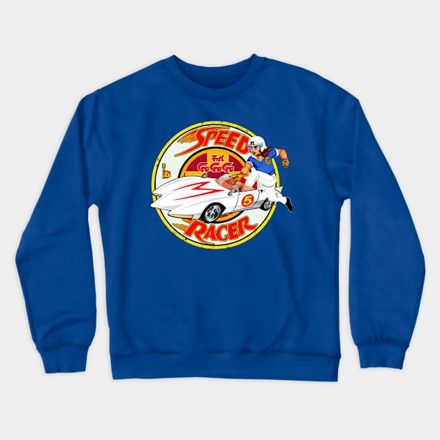 go speed racer go... go.. go.. Crewneck Sweatshirt by RAINYDROP